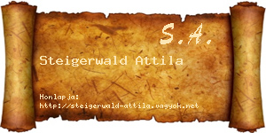 Steigerwald Attila névjegykártya