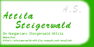 attila steigerwald business card